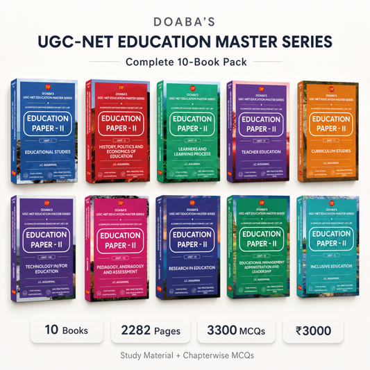 Doaba’s UGC-NET Education Master Series – UGC/NTA (NET | SET | JRF) Education Paper - II (Unit I to X) – Pack of 10 Books