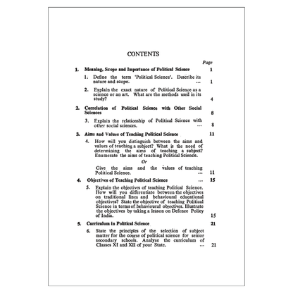 Teaching of Political Science