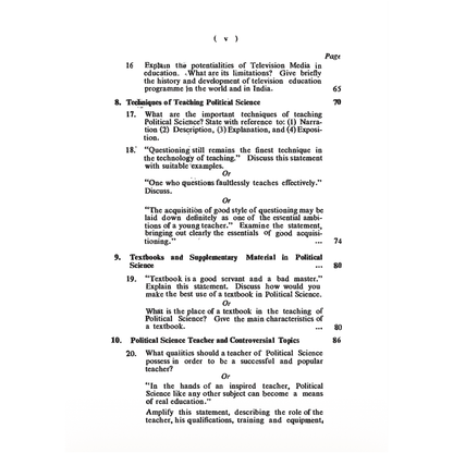Teaching of Political Science