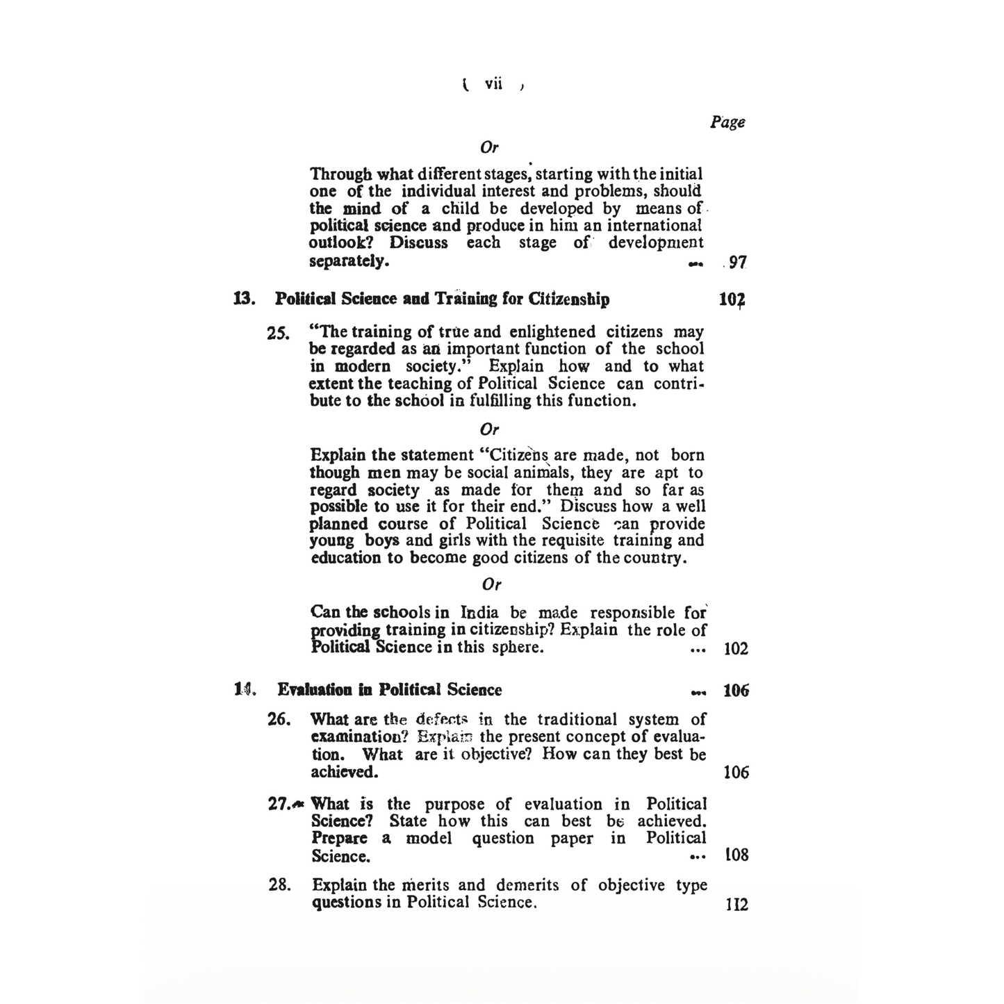 Teaching of Political Science