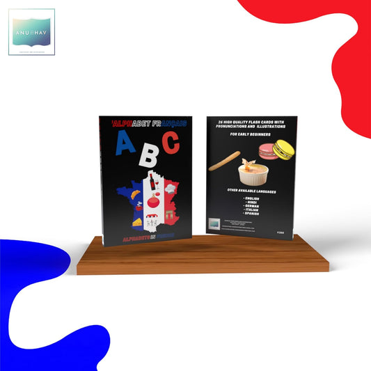 French Alphabet Flashcards – Learn with Illustrations, Pronunciations & Examples (Pack of 26)