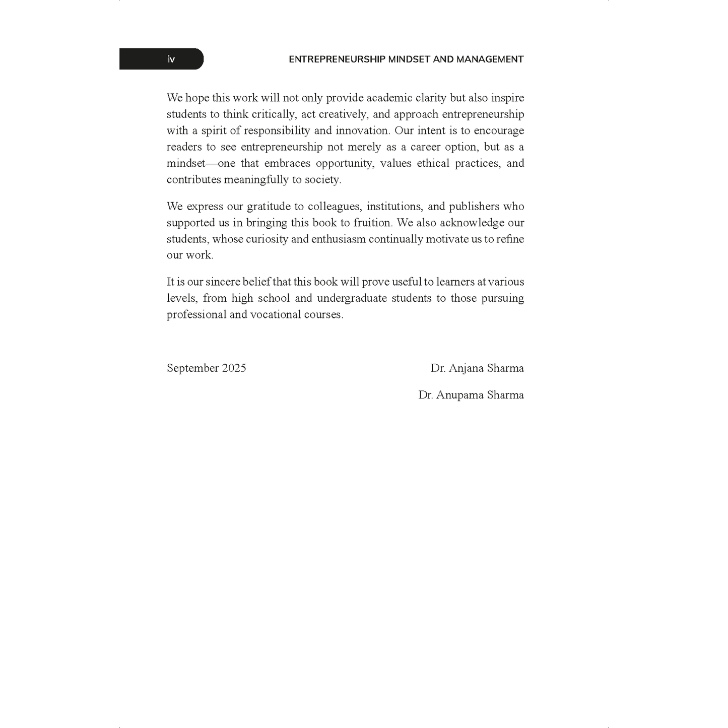 Entrepreneurship Mindset and Management: A Handbook