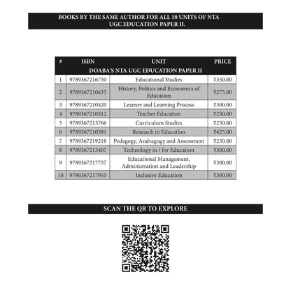 Doaba’s UGC/NTA (NET | SET | JRF) Education Paper - II: Unit - V | Curriculum Studies