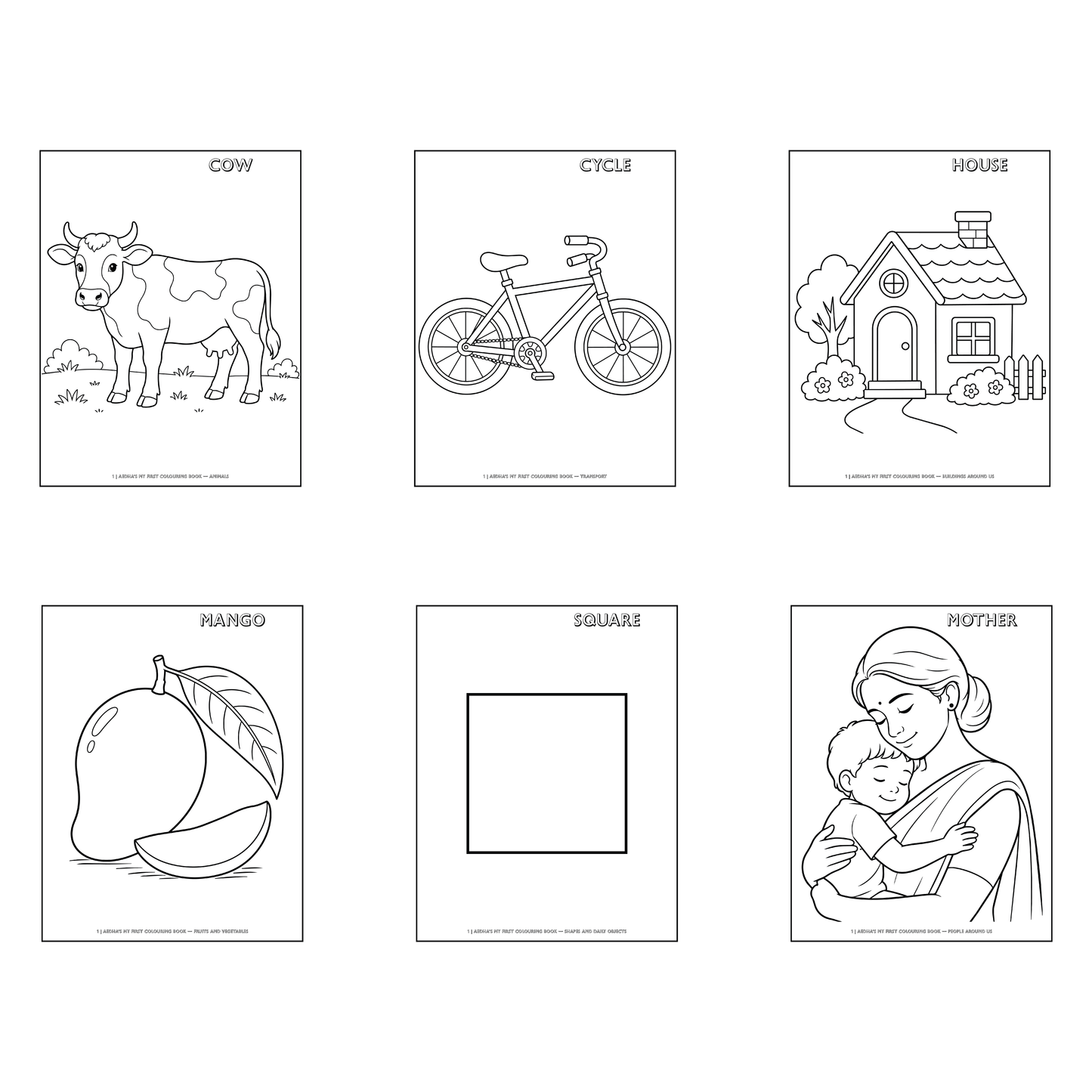 My First Colouring Book Series (Pack of 6)