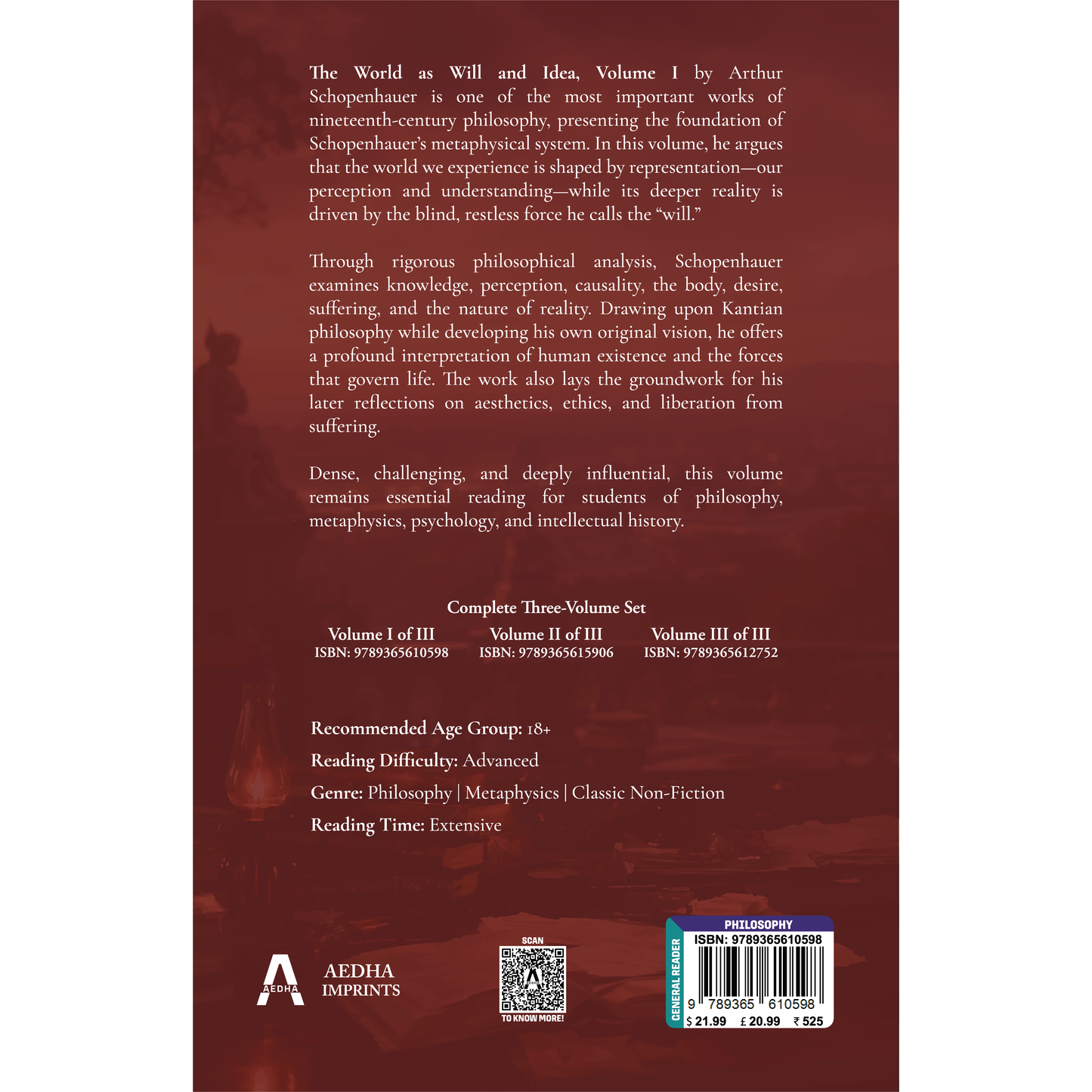 The World as Will and Idea (Volume I)