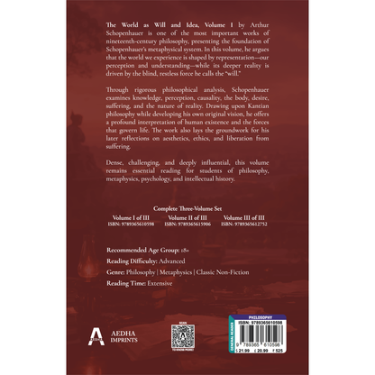 The World as Will and Idea (Volume I)