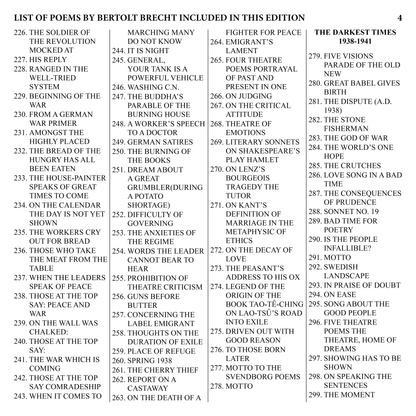 Selected Poems by Bertolt Brecht