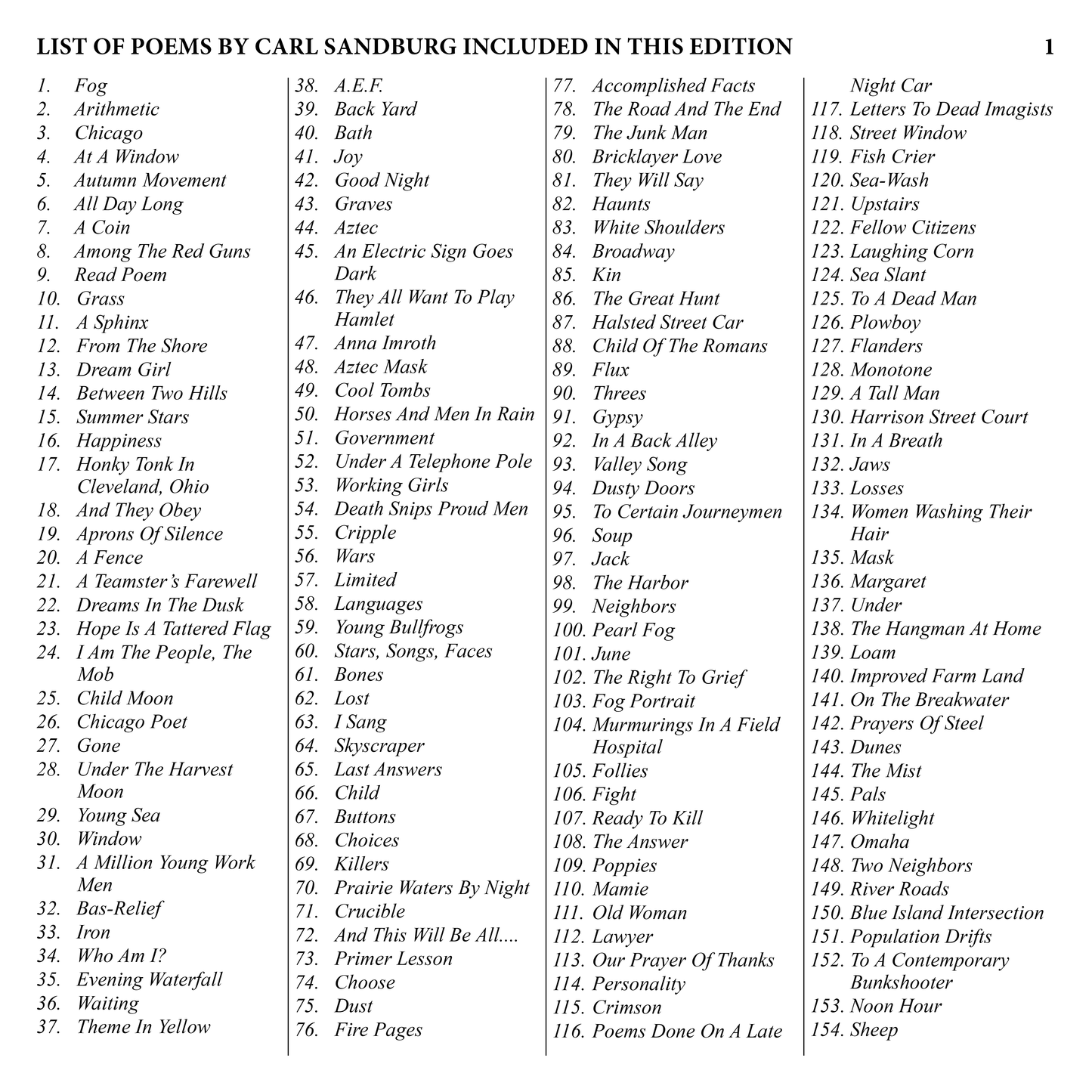 Selected Poems by Carl Sandburg